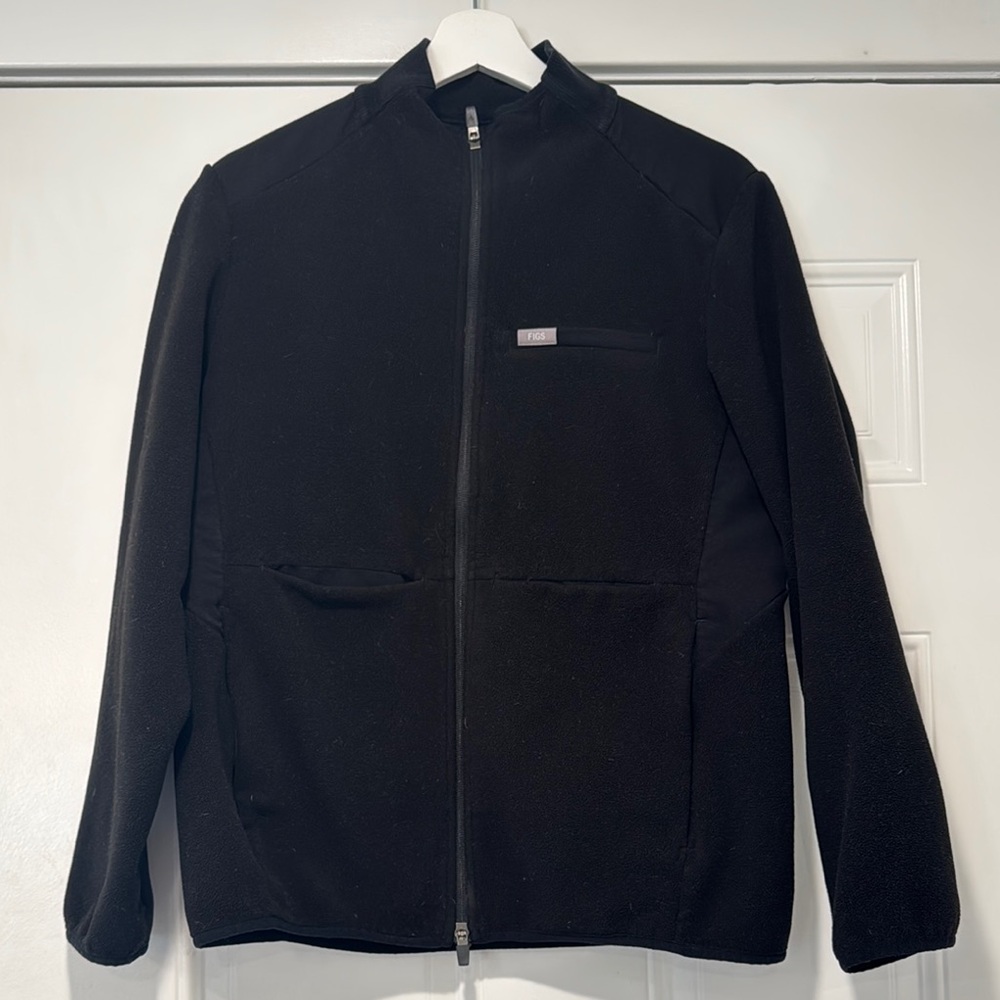 Figs On-Shift Fleece Jacket Black Large